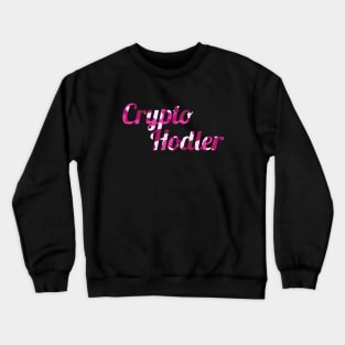 Crypto Hodler Pink Camo Big Logo Crewneck Sweatshirt
